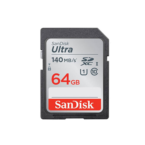 کارت حافظه SDXC سن دیسک مدل Ultra کلاس 10 استاندارد UHS-I U1 سرعت 140MBps ظرفیت 64 گیگابایت